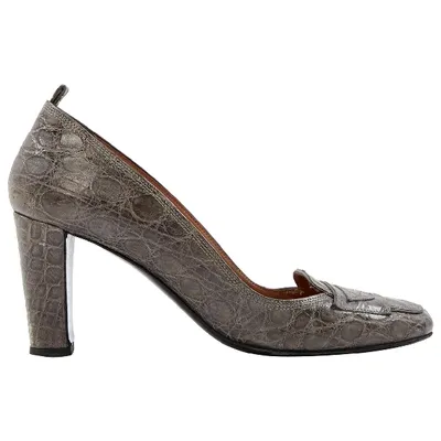 Pre-owned Laurence Dacade Leather Heels In Grey