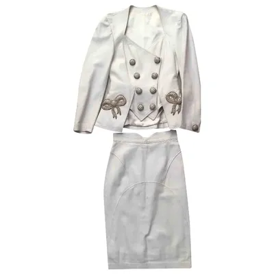 Pre-owned Jitrois Leather Blazer In White