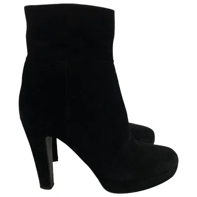 Pre-owned Sergio Rossi Ankle Boots In Black