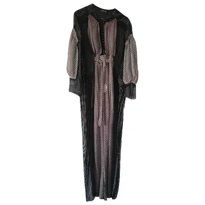 Pre-owned Roberto Cavalli Silk Jumpsuit In Black