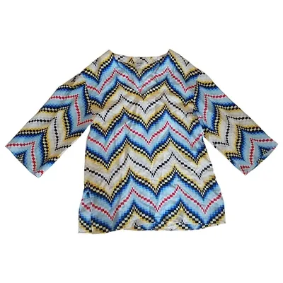 Pre-owned Kenzo Silk Blouse In Multicolour