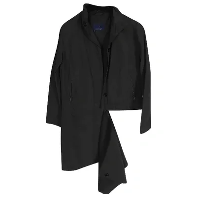 Pre-owned Moncler Trench Coat In Black