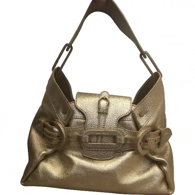 Pre-owned Jimmy Choo Leather Handbag In Gold