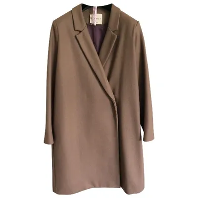 Pre-owned Erika Cavallini Coat In Camel