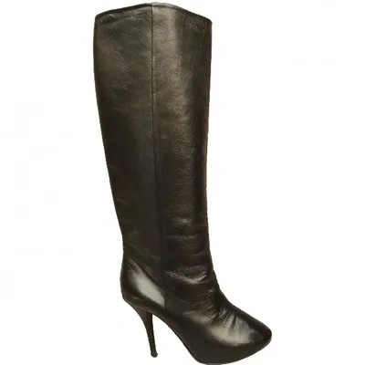 Pre-owned Maison Margiela Leather Boots In Black