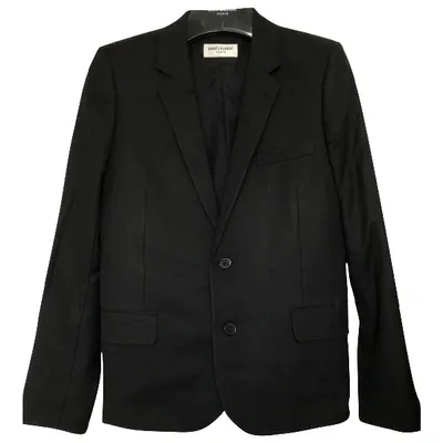 Pre-owned Saint Laurent Wool Suit Jacket In Black