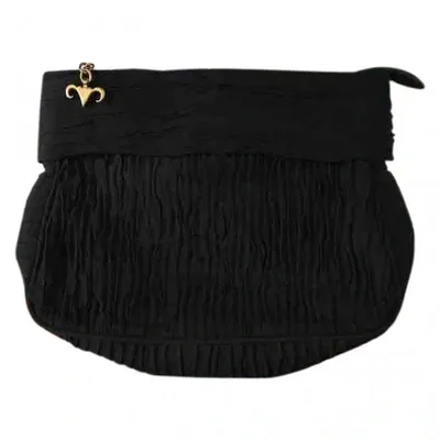 Pre-owned Walter Steiger Cloth Clutch Bag In Black