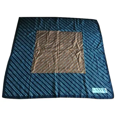 Pre-owned Lanvin Silk Handkerchief In Brown