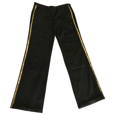 Pre-owned Golden Goose Wool Trousers In Anthracite