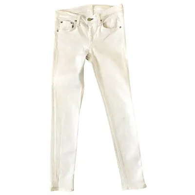 Pre-owned Rag & Bone Slim Jeans In White