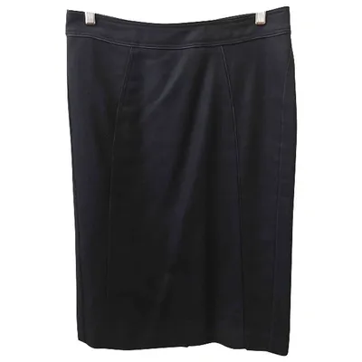 Pre-owned Burberry Wool Mid-length Skirt In Black