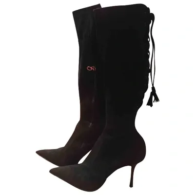 Pre-owned Le Silla Boots In Black