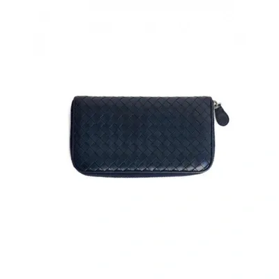 Pre-owned Bottega Veneta Leather Wallet In Blue