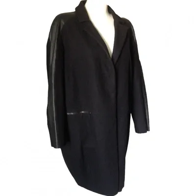 Pre-owned Porsche Design Wool Coat In Black