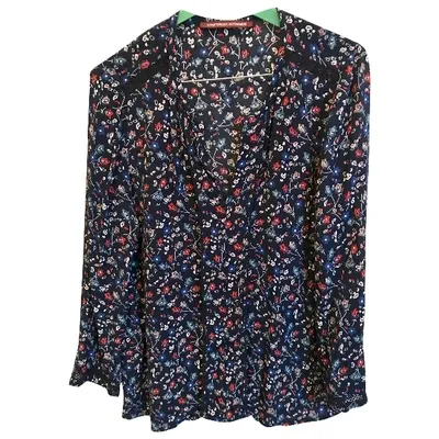 Pre-owned Comptoir Des Cotonniers Navy Viscose Top