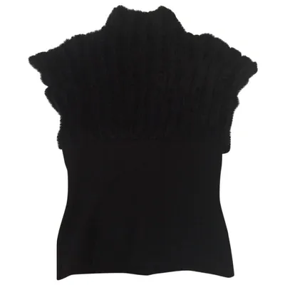 Pre-owned Alaïa Wool Top In Black