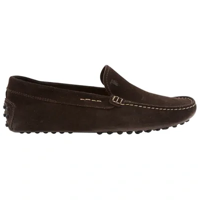 Pre-owned Tod's Flats In Brown