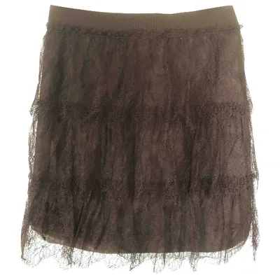 Pre-owned Golden Goose Silk Skirt In Burgundy