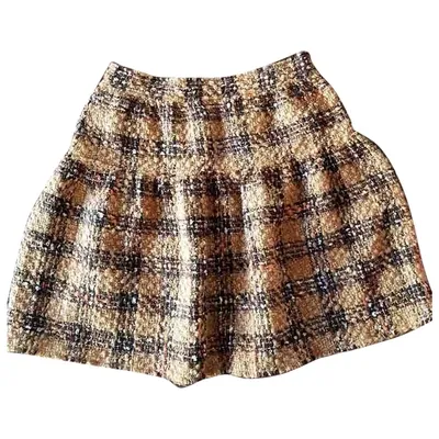 Pre-owned Dolce & Gabbana Wool Skirt In Beige