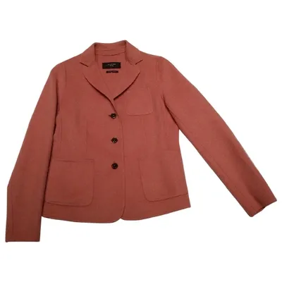 Pre-owned Max Mara Wool Blazer In Pink