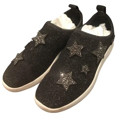 Pre-owned Giuseppe Zanotti Glitter Trainers In Black