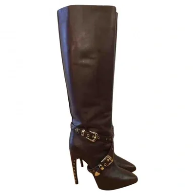 Pre-owned Emilio Pucci Leather Boots In Brown