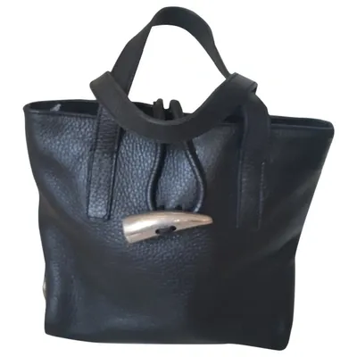 Pre-owned Burberry Leather Handbag In Black