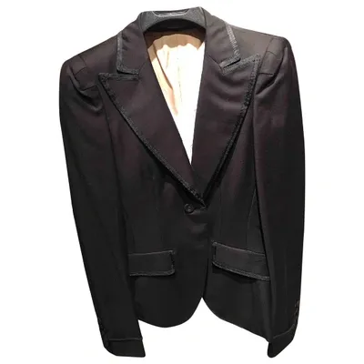 Pre-owned Bottega Veneta Wool Suit Jacket In Black