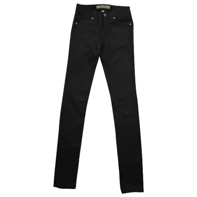 Pre-owned Burberry Slim Jeans In Black