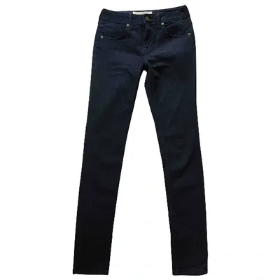 Pre-owned Burberry Straight Jeans In Navy