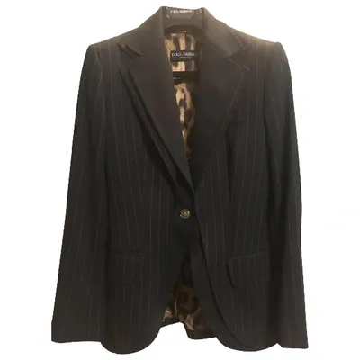 Pre-owned Dolce & Gabbana Wool Blazer In Blue