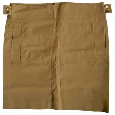 Pre-owned Gucci Mini Skirt In Khaki