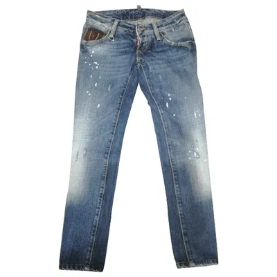 Pre-owned Dsquared2 Straight Jeans In Blue