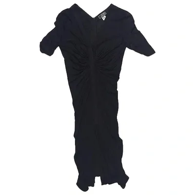 Pre-owned Versace Maxi Dress In Black