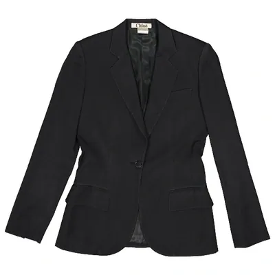 Pre-owned Chloé Wool Blazer In Black