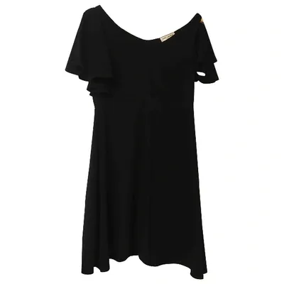 Pre-owned Saint Laurent Silk Mini Dress In Black