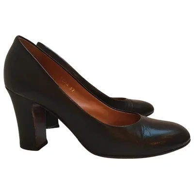 Pre-owned Walter Steiger Leather Heels In Black