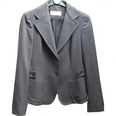 Pre-owned Max Mara Wool Blazer In Grey