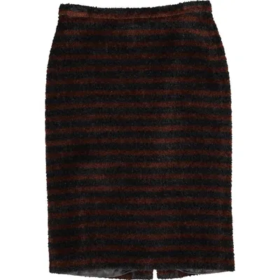 Pre-owned Max Mara Wool Mid-length Skirt In Brown