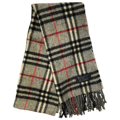 Pre-owned Burberry Wool Scarf In Multicolour