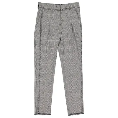 Pre-owned Msgm Wool Large Pants In Grey