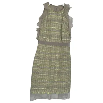 Pre-owned Giambattista Valli Silk Mid-length Dress In Grey