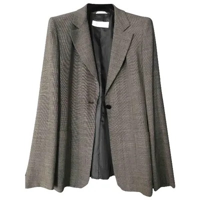 Pre-owned Max Mara Wool Blazer In Anthracite