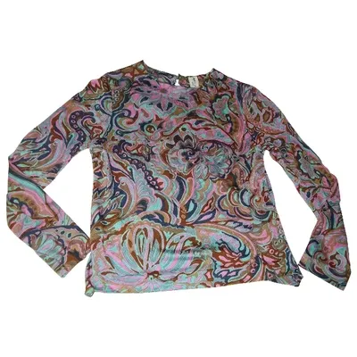 Pre-owned Lanvin Silk Blouse In Multicolour