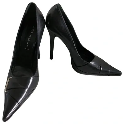 Pre-owned Casadei Leather Heels In Black