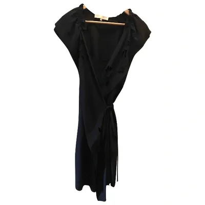 Pre-owned Vanessa Bruno Silk Mid-length Dress In Black