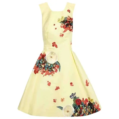 Pre-owned Erdem Dress In Yellow