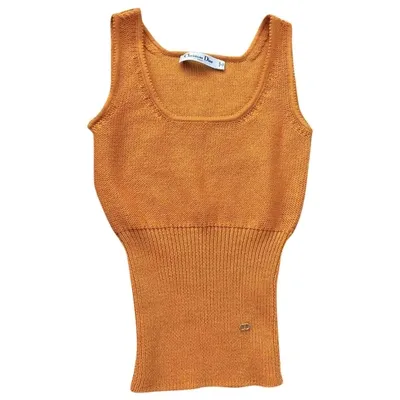 Pre-owned Dior Wool Top In Orange