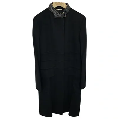 Pre-owned Gucci Wool Coat In Black