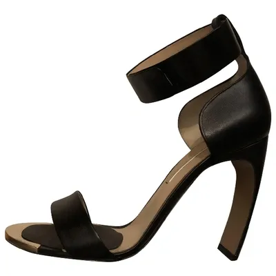 Pre-owned Nicholas Kirkwood Leather Sandal In Black